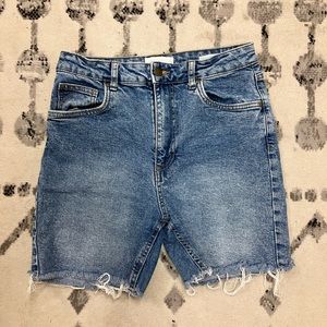 cottonon high stretch bermuda denim shorts